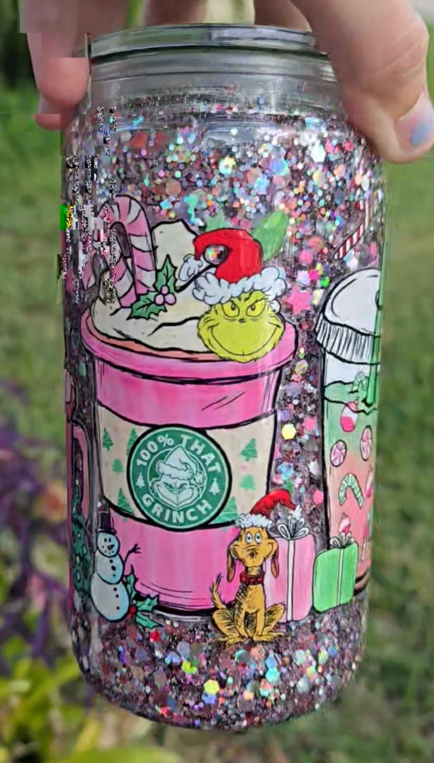 Christmas Themed Snow Globe Tumbler