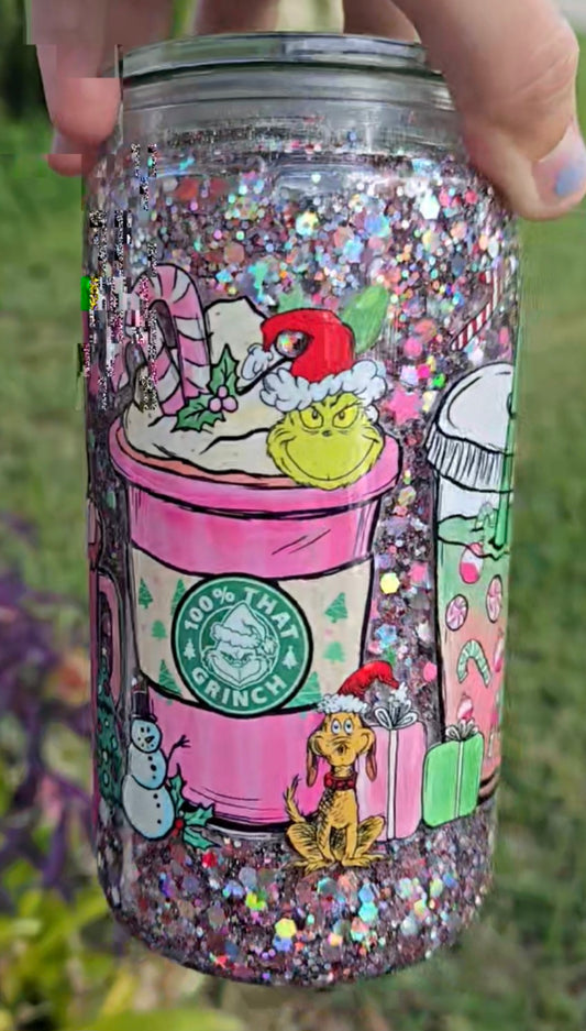 Christmas Themed Snow Globe Tumbler